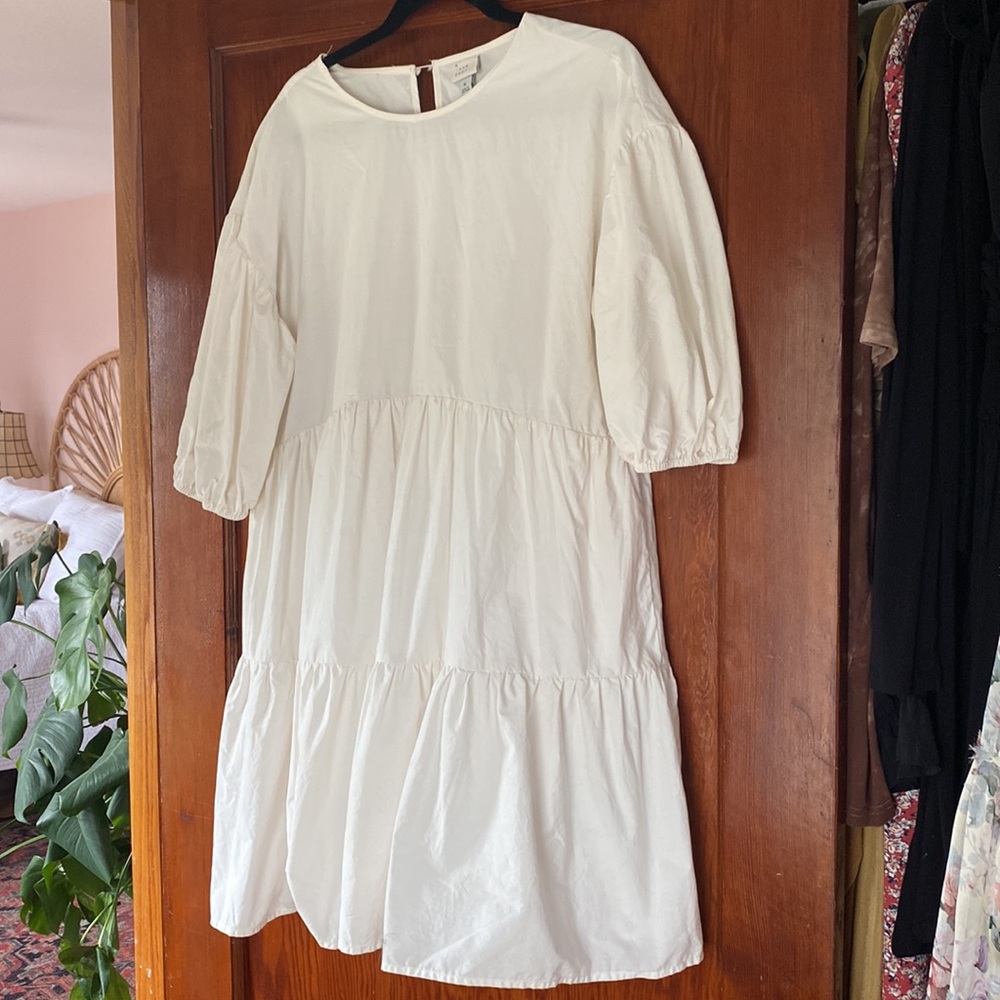 Target cottage core cream dress,  size M
